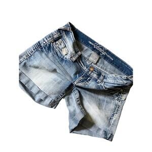 Vanity Iconic Cuffed Denim Shorts Size26
